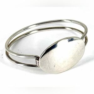 Authentic Tiffany and Co. Sterling Silver Oval ID Bangle
